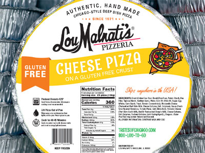 Lou Malnati's Frozen Pizza Gluten-Free Cheese