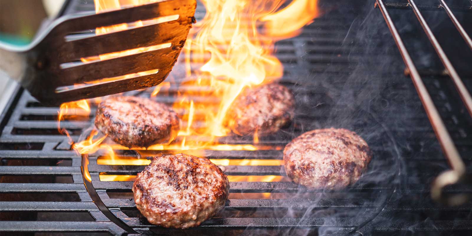 Sizzling Burger on the Grill