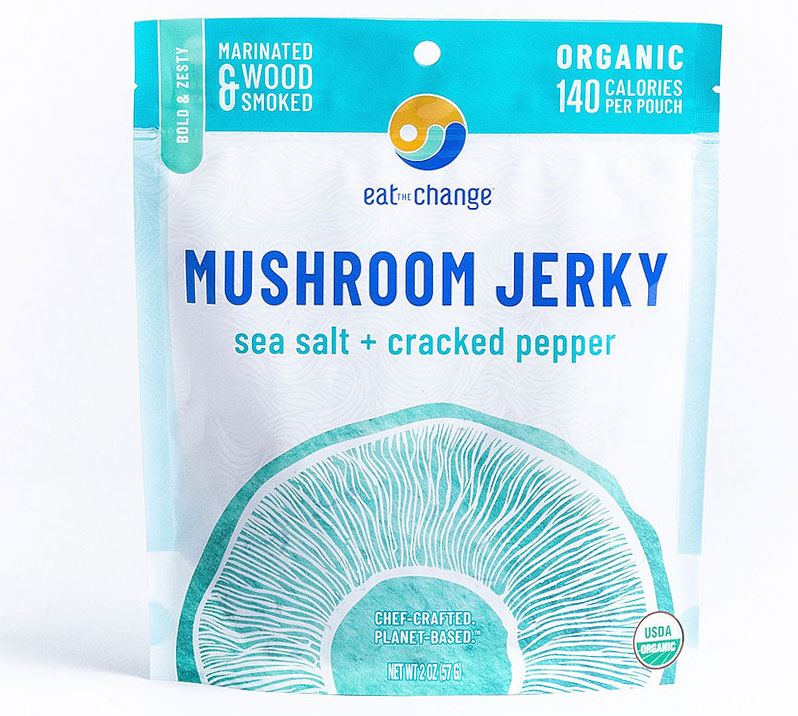 Sea Salt and Cracked Pepper Mushroom Jerky
