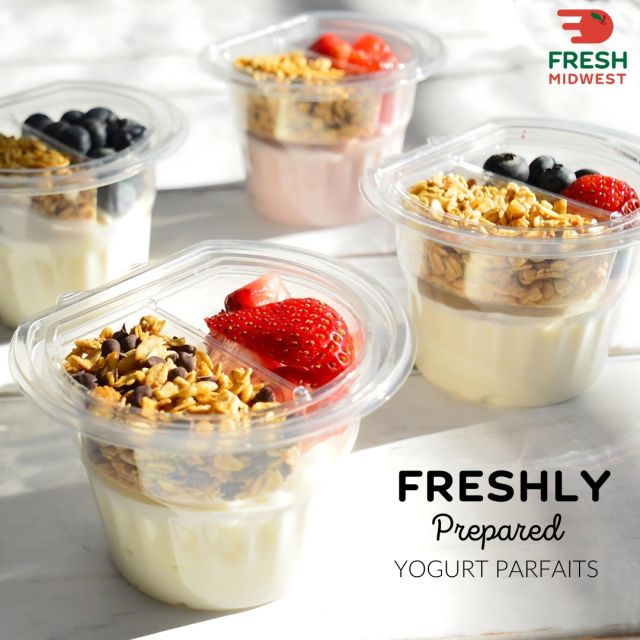 Our yogurt parfaits are made fresh daily, combining creamy Greek yogurt, seasonal fruits, and crunchy granola.

Each spoonful offers a vibrant blend of flavors and textures, perfect for a wholesome snack or a light breakfast.

Link in bio.
.
.
.
.
#SupportLocal#ShopSmallBusiness#FreshMidwest#GroceryDelivery#OnlineGrocery#DeliveryService#FoodDelivery#DoorStepDelivery#OnlineGroceryShopping#NoContactDelivery#ShopSmall#SmallBusiness#ShopLocal#LocalDelivery#InstaFood#DinnerIdeas#FoodGram#HomeCooking#midwest#chicago#wisconsin#picoftheday#mealkit#dinner#healthydinner